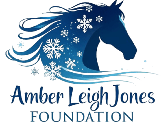 Amber Leigh Jones Foundation blue horse logo